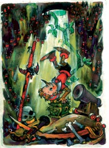 Pinocchio dossziét hosszú orr sapkát és címer