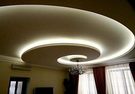 Fényképek duplex mennyezetek (fotó) Fényképek duplex álmennyezetek