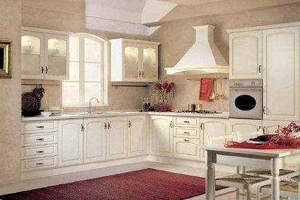 Interiorul bucătăriei în contact - designul bucătăriei 2017 galerie foto, interior - bucătărie modernă