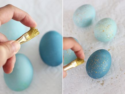 Cât de frumos este să pictezi ouăle în albastru cu varză roșie pentru Paste în 2016 cu mâinile lor