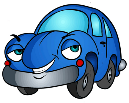 Як намалювати синій мультяшний автомобіль (малюємо з дітьми) - анімаційна лабораторія для всіх