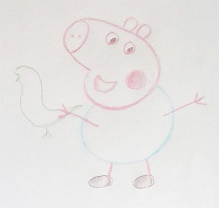 Як намалювати свинку Пеппі (peppa pig) і малюка джорджаenglishlittle