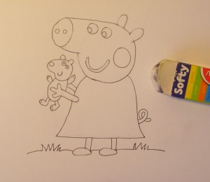Як намалювати свинку Пеппі, малюємо поетапно олівцем, мій малюк