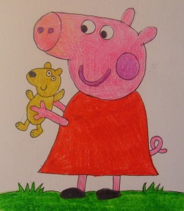 Як намалювати свинку Пеппі, малюємо поетапно олівцем, мій малюк