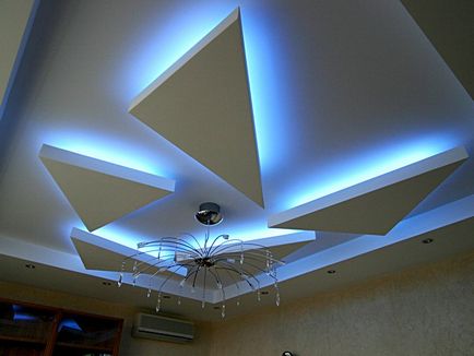 Cum se face iluminarea plafonului LED ascuns din tablă de gips