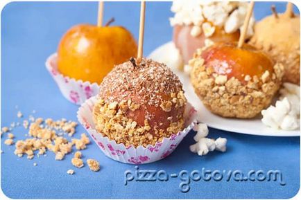 Hogyan készítsünk egy cukorka alma egy bottal - egy recept fotó (karamell) Hogyan készítsünk egy cukorka alma egy bottal - a recept egy fotó