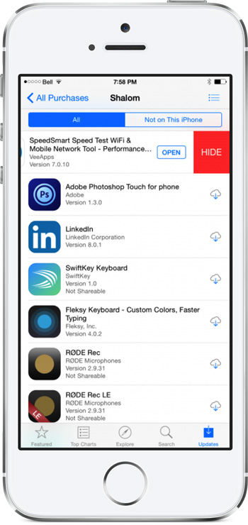 Cum să ascundeți achizițiile în magazinul de aplicații pe iphone și ipad cu instrucțiunea ios 8, - știri din lumea mărului