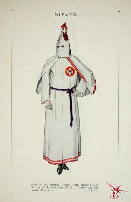 Catalogul de haine al Ku Klux Klan din 1925 - un purtător de cuvânt la