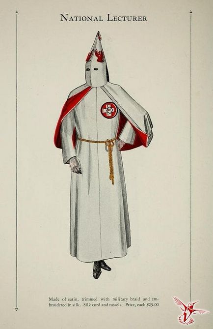 Catalogul de haine al Ku Klux Klan din 1925 - un purtător de cuvânt la
