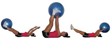 Exerciții complexe de fitball, corp de bombe