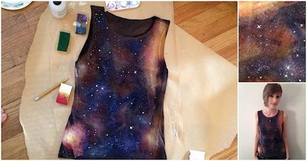Imprimarea cosmic pe un tricou cu mâinile tale