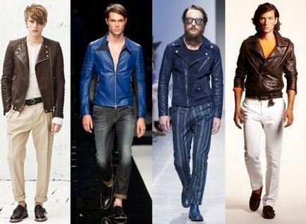 Pantaloni din piele pentru barbati (81 pics) iarna, haina de piele de oaie, hanorace, jacheta, ce sa poarte, palarie, blana, palton
