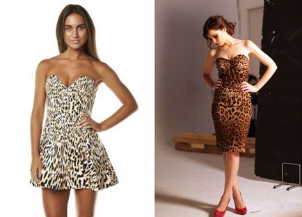 Леопардовое платье з принтом, довге в підлогу і короткий