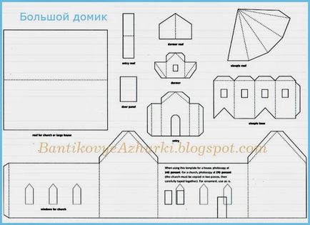 Structuri de case cu mâinile lor făcute din carton - satul de primăvară pădure