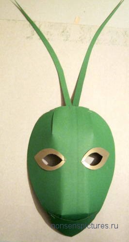 Маска коника з картону - дитяча карнавальна маска з паперу своїми руками