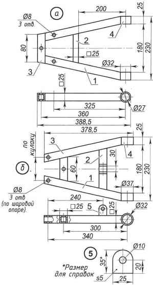 Motocicletă despre patru roți, model-constructor