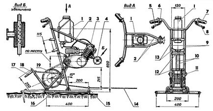 Motocicletă despre patru roți, model-constructor