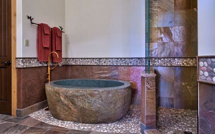 Натуральні матеріали в інтер'єрі оригінальний декор у ванній кімнаті