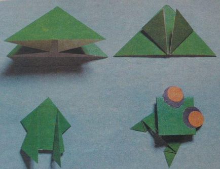 Broasca Origami, un broasca, o tava de hartie - o lume a artizanatului pentru prescolari
