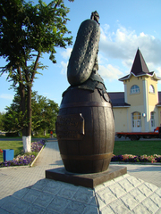 Emlékmű uborka kenyérkereső - Lukhovitsy, Moszkva régióban - a térképen
