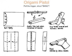 Пістолет орігамі по фото і відео урокам