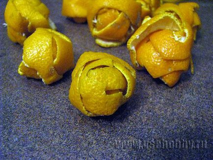 Artizanat de coji de mandarine