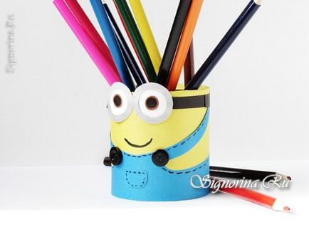 Підставка для олівців «міньйон» своїми руками, майстер-клас дитячої вироби