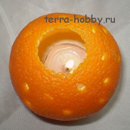 Sfeșnic din portocaliu