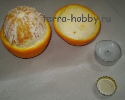 Підсвічник з апельсина