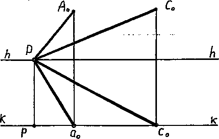 Побудова перспективи точки по її ортогональним проекція