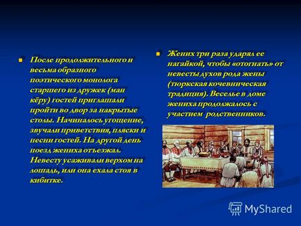Prezentarea pe tema nunții din Ciuvaș a fost făcută de un elev de clasa a VIII-a a lui Andriyanova Ekaterina
