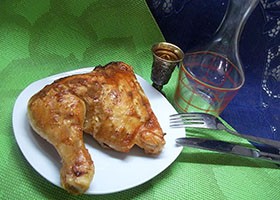 Рецепт куряча гомілка під сирною скоринкою