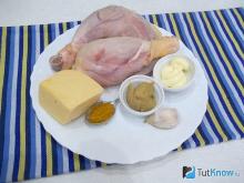 Рецепт куряча гомілка під сирною скоринкою