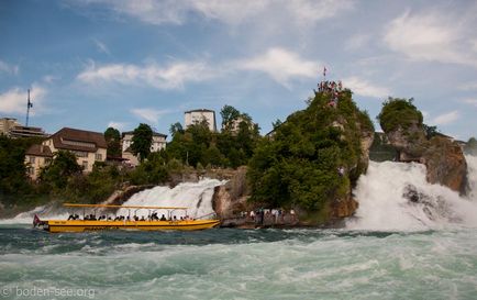 Rin Falls în Elveția (rheinfall), în jurul lacului Constance