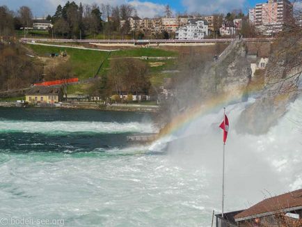 Rin Falls în Elveția (rheinfall), în jurul lacului Constance