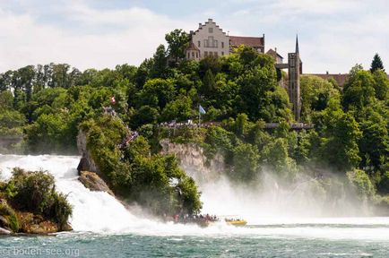 Rin Falls în Elveția (rheinfall), în jurul lacului Constance