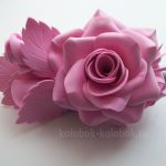 Роза з фоамірана як зробити ободок з квітами, маленька брошка, інь і янь, викрійки і схеми