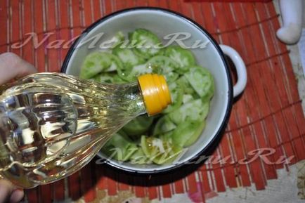 Salata pentru iarnă din roșii verzi fără sterilizare