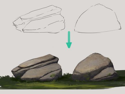 Secretele de pietre de desen în Photoshop