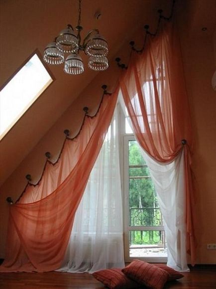 Perdele pentru ferestre de dormit caracteristici, design, mount, pentru dormitor