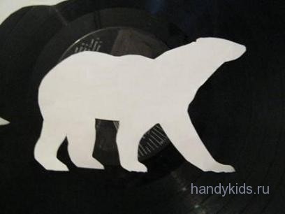 Siluete de urs alb și maro pentru aplicație