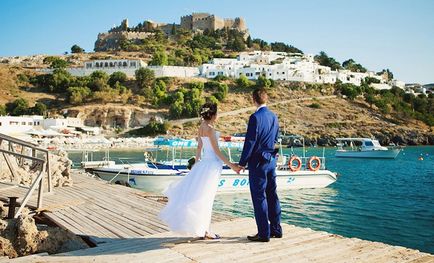 Nunta simbolică în Rhodos în Grecia prețuri, fotografii, recenzii și alegeri.