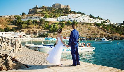 Nunta simbolică în Rhodos în Grecia prețuri, fotografii, recenzii și alegeri.