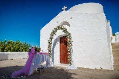 Ceremonie simbolică în Rhodos, Grecia, nunți oficiale de la agenții de turism