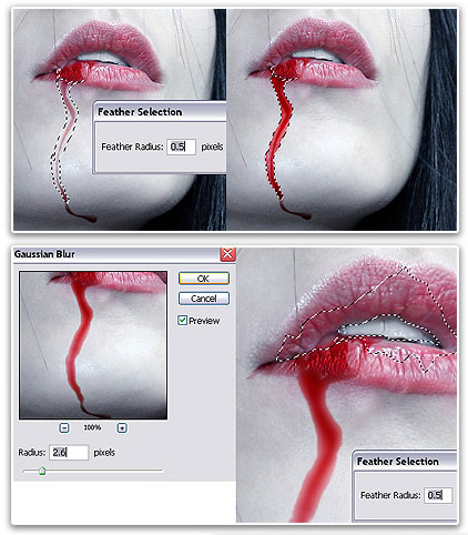 Створення реалістичною крові в фотошоп