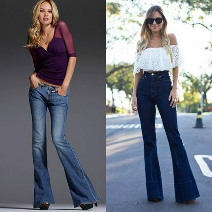 Cs ce să purtați jeans flare 2017-2018 - imagini la modă pe fotografie