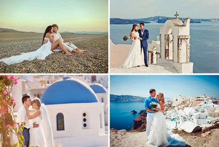 Esküvői Görögország tippeket rendezésére, és kiválasztja a helyszín, és az ötlet a házasság és stsenrii