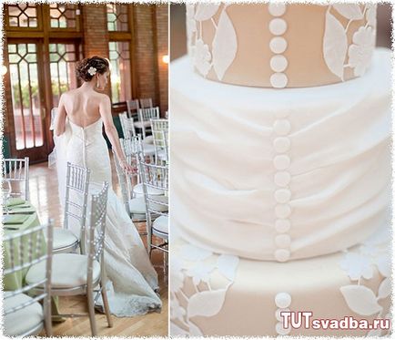 Torturi de nunta, realizate in stilul rochiei foto - portal de nunta aici nunta