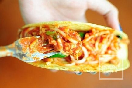 Taco cu spaghete - rețetă cu fotografii - patee