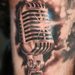 Tattoo fotó mikrofon, érték és vázlatok